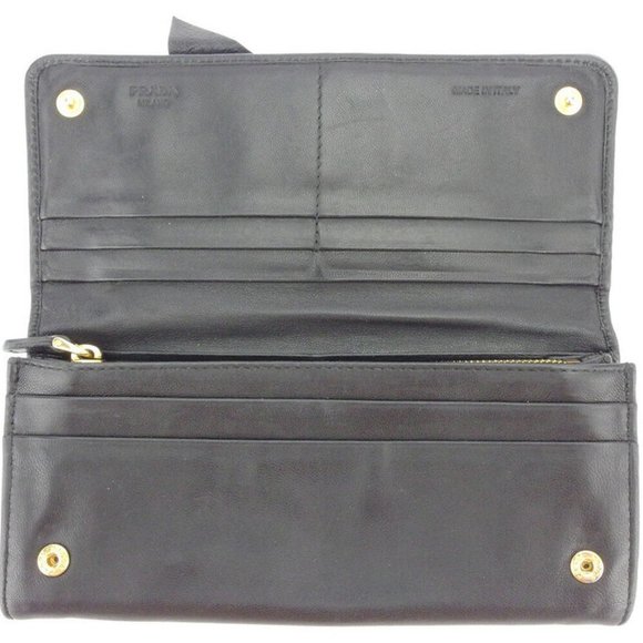 PRADA wallet ribbon motif leather Authentic used - Picture 5 of 8